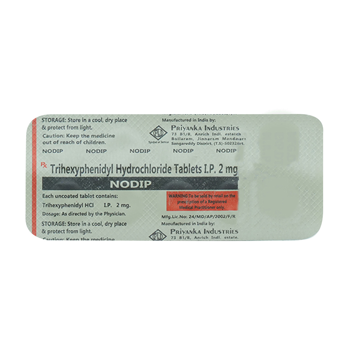 Nodip Tablet 10's, Pack of 10 TABLETS Nodip Tablet 10's, Pack of 10 TABLETS