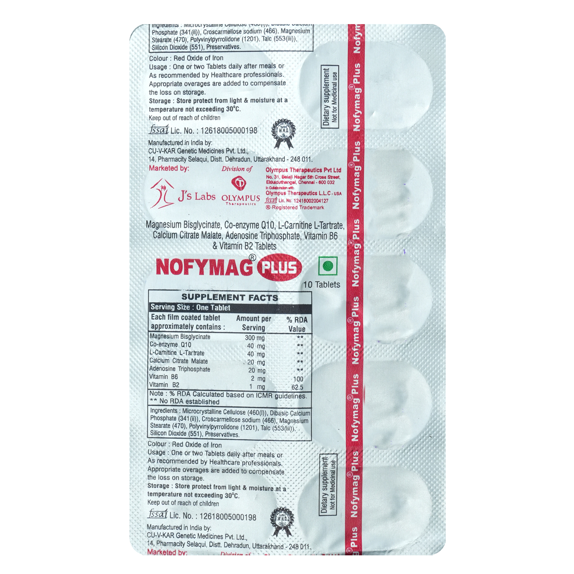 Nofymag Plus Tablet 10's, Pack of 10 Nofymag Plus Tablet 10's, Pack of 10
