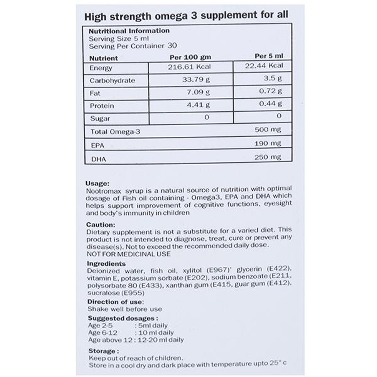 Nootromax Syrup 150 ml, Pack of 1 SYRUP Nootromax Syrup 150 ml, Pack of 1 SYRUP