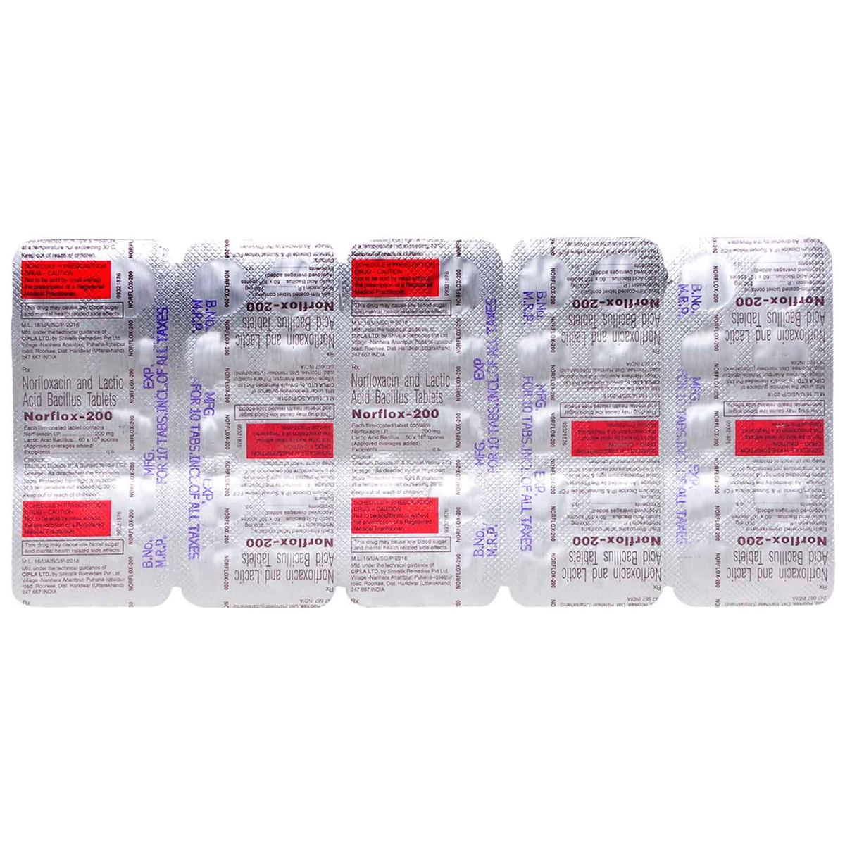 Norflox-200 Tablet 10's, Pack of 10 TABLETS Norflox-200 Tablet 10's, Pack of 10 TABLETS