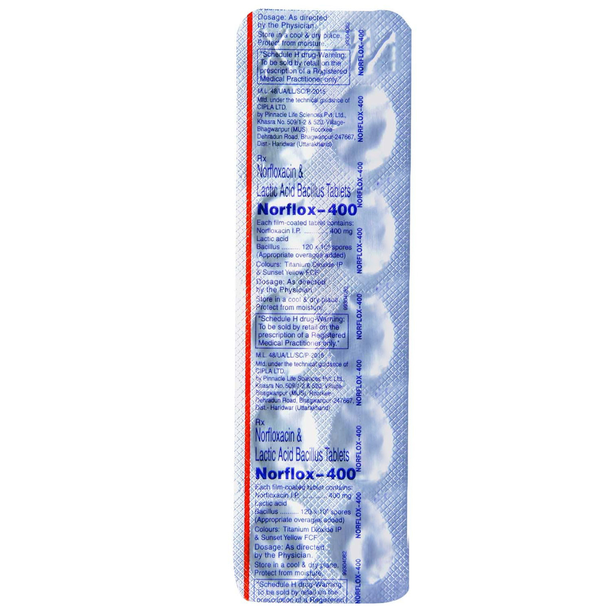 Norflox 400 Tablet 10's, Pack of 10 TABLETS Norflox 400 Tablet 10's, Pack of 10 TABLETS