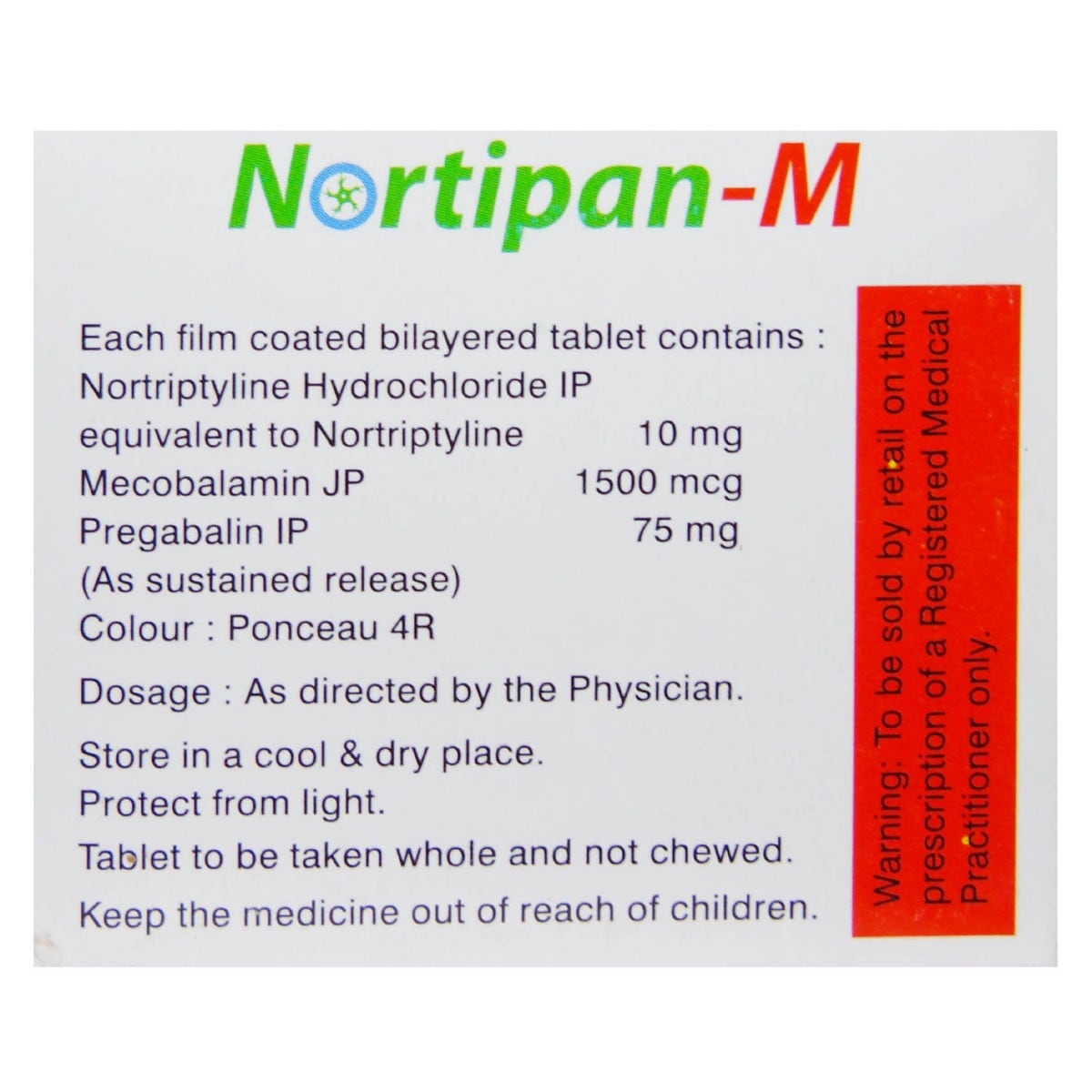 Nortipan-M Tablet 10's, Pack of 10 TabletS Nortipan-M Tablet 10's, Pack of 10 TabletS