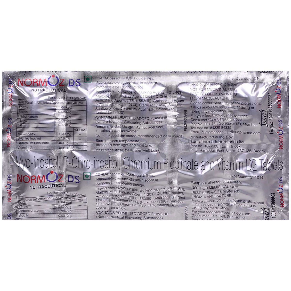 Normoz DS Tablet 10's, Pack of 10 Normoz DS Tablet 10's, Pack of 10