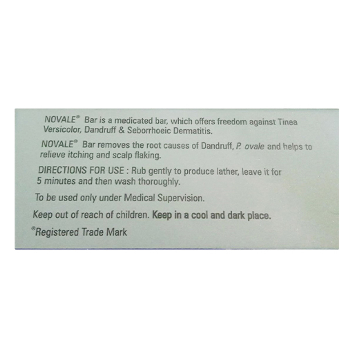 Novale Bar 50 gm | Ketoconazole | Relieves Itching Scalp Flaking | For Tinea Versicolor, Dermatitis, Seborrhoeic Dermatitis, Pack of 1 SOAP Novale Bar 50 gm | Ketoconazole | Relieves Itching Scalp Flaking | For Tinea Versicolor, Dermatitis, Seborrhoeic Dermatitis, Pack of 1 SOAP