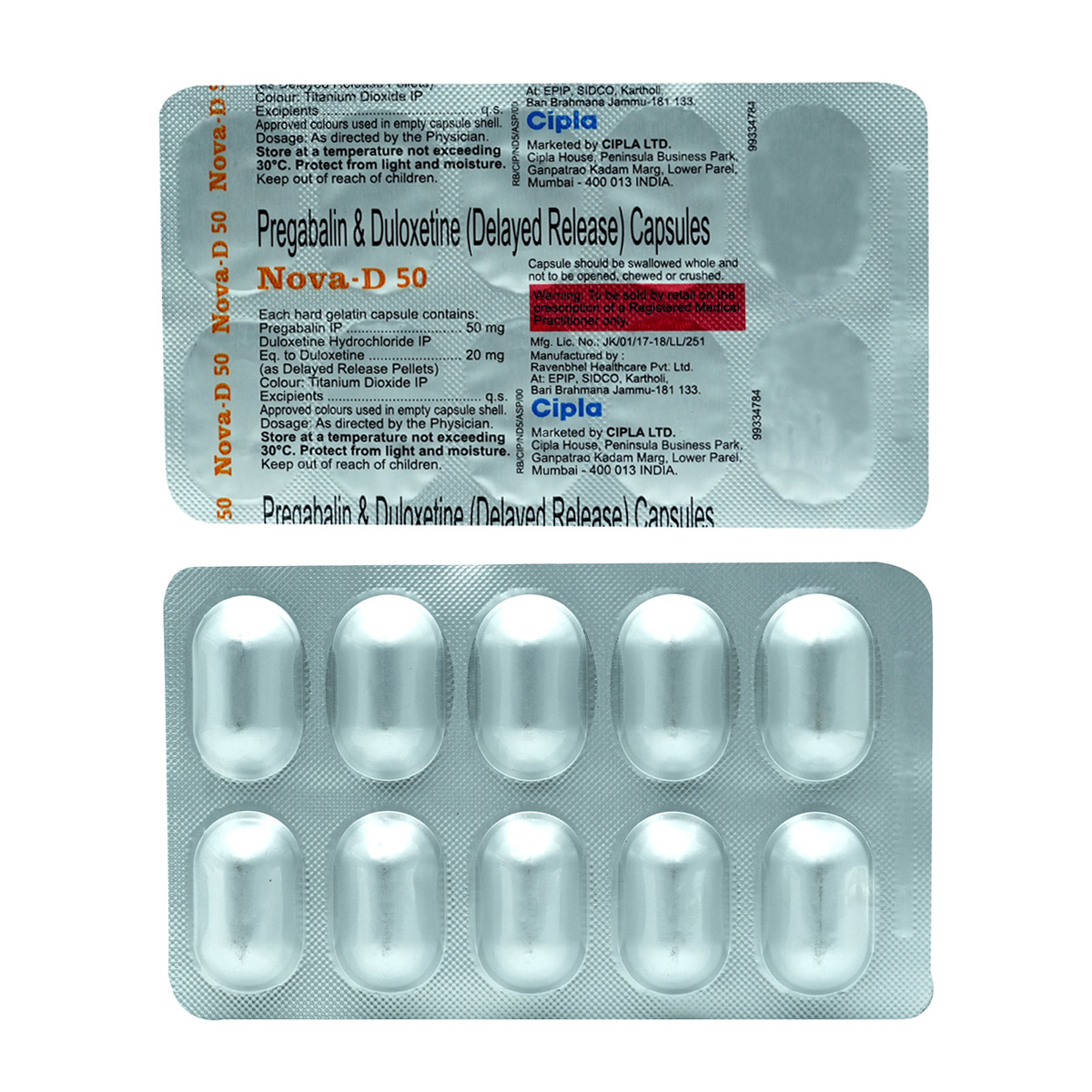Nova-D 50 Capsule 10's, Pack of 10 Nova-D 50 Capsule 10's, Pack of 10
