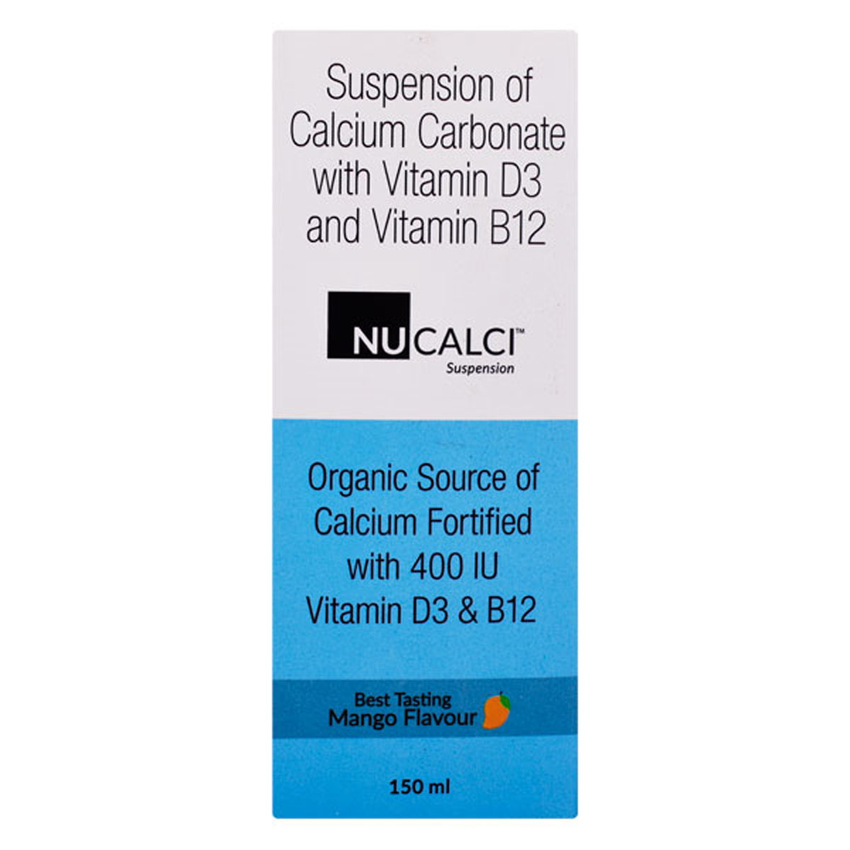 Nucalci Mango Flavour Suspension 150 ml, Pack of 1 Suspension Nucalci Mango Flavour Suspension 150 ml, Pack of 1 Suspension