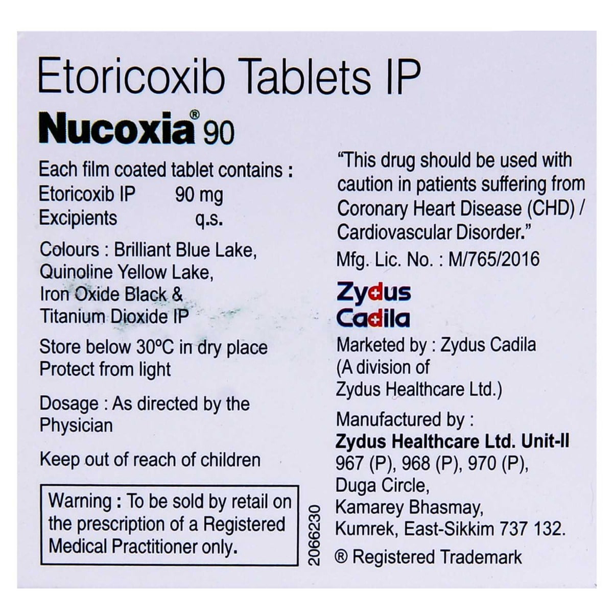 Nucoxia 90 mg Tablet 15's, Pack of 15 TABLETS Nucoxia 90 mg Tablet 15's, Pack of 15 TABLETS