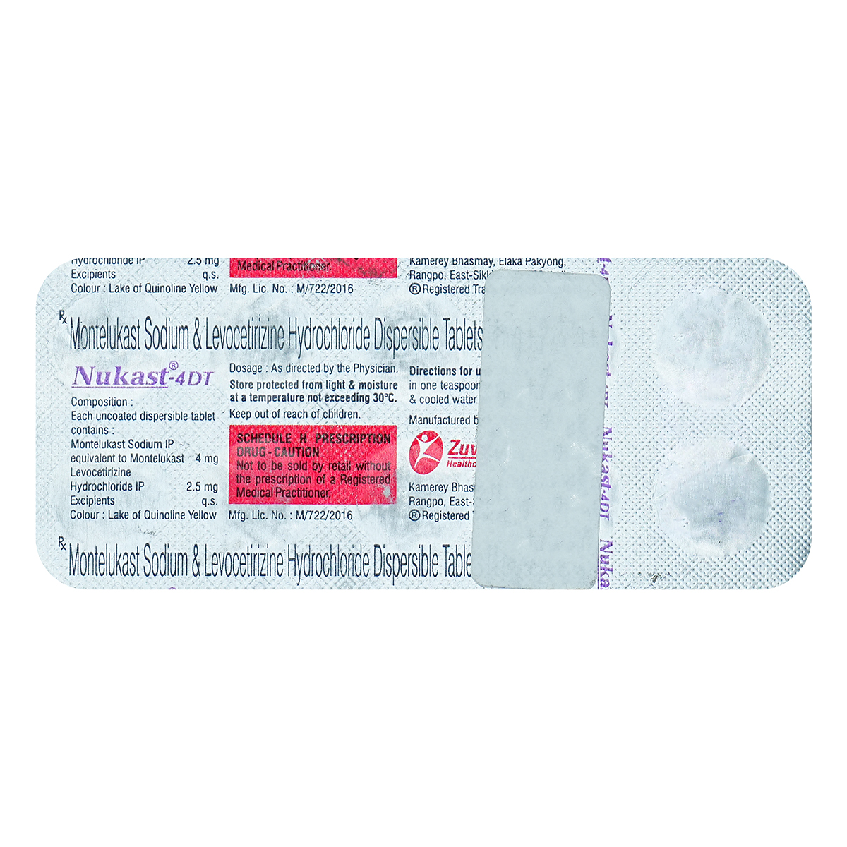 Nukast-4DT Tablet 10's, Pack of 10 TabletS