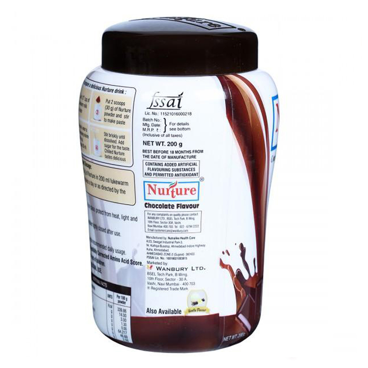 Nurture Delicious Chocolate Flavour Powder, 200 gm, Pack of 1 Nurture Delicious Chocolate Flavour Powder, 200 gm, Pack of 1