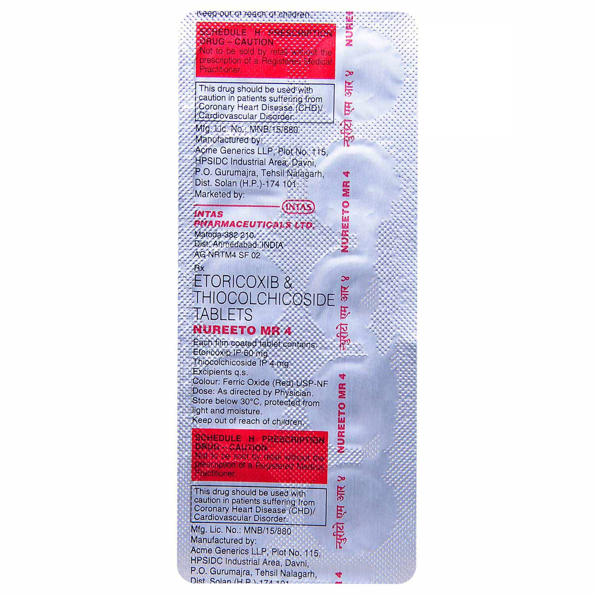 Nureeto MR 4 Tablet 10's, Pack of 10 TABLETS Nureeto MR 4 Tablet 10's, Pack of 10 TABLETS