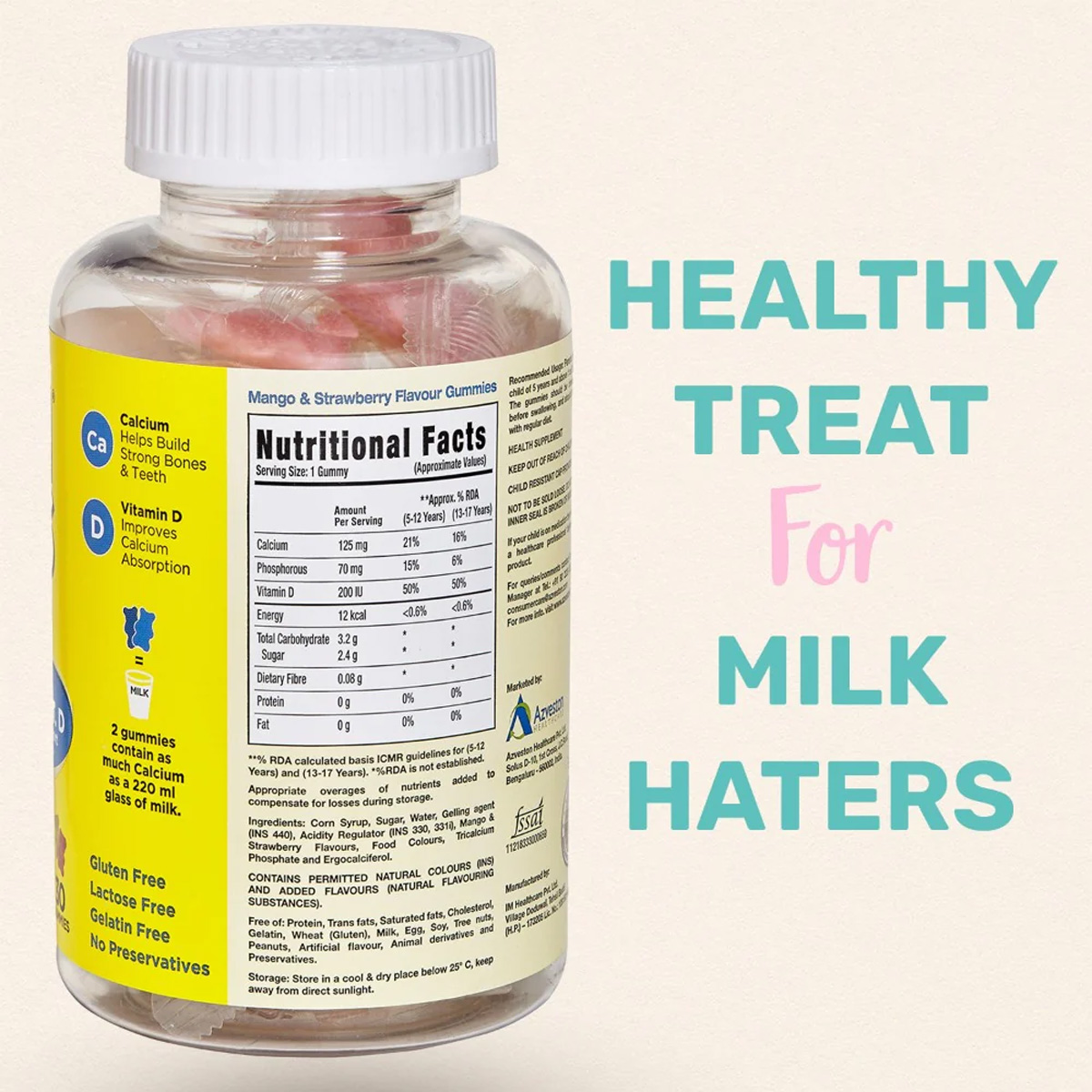 NutriBears Calcium+Vit D Complete Bone Support Gummies, 30's, Pack of 1 Gummies NutriBears Calcium+Vit D Complete Bone Support Gummies, 30's, Pack of 1 Gummies