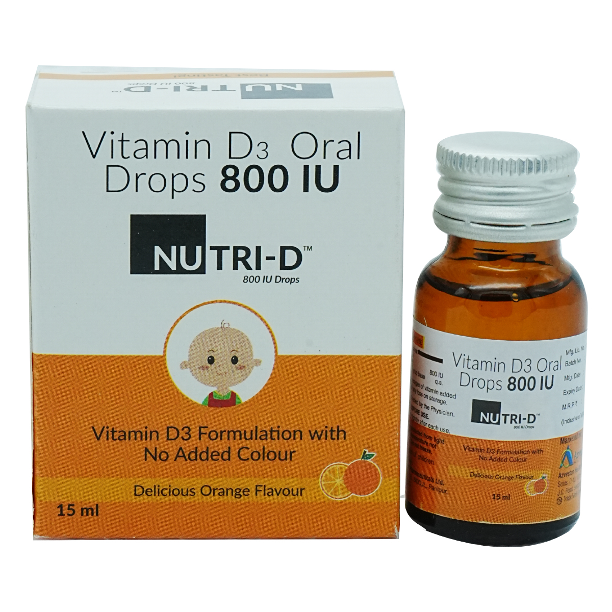 Nutri-D 800IU Orange Flavour Oral Drops 15 ml, Pack of 1 Nutri-D 800IU Orange Flavour Oral Drops 15 ml, Pack of 1