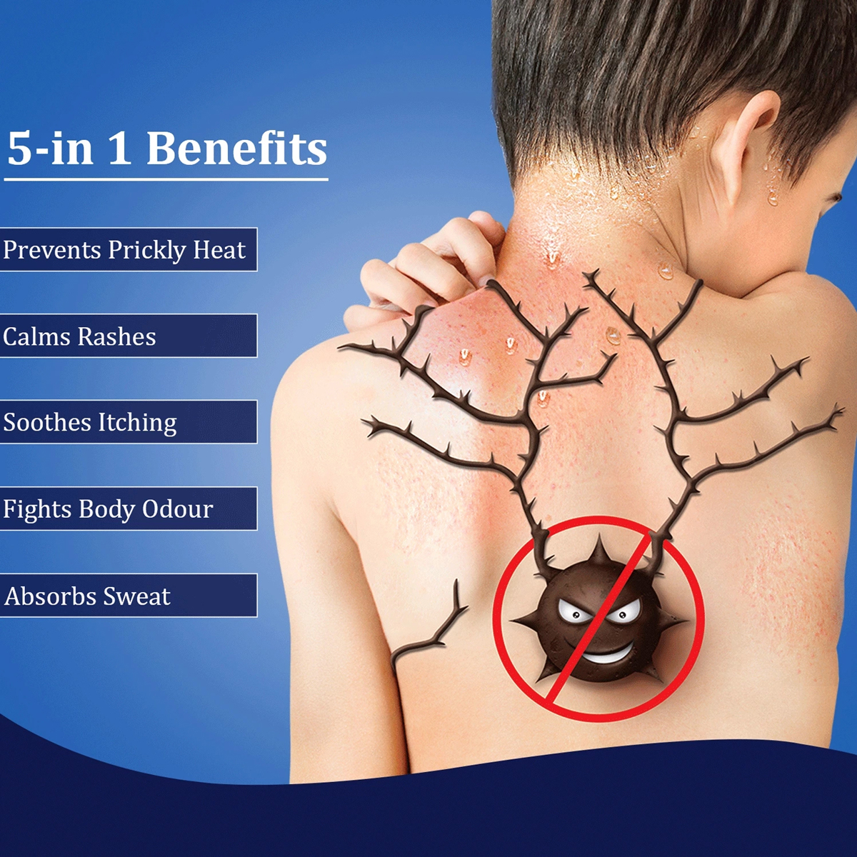 Nycil Cool Herbal Prickly Heat Powder 150 gm | Instant Germ Kill | Relieves Prickley Heat, Rashes, Itching | Fights Body Odour & Absorbs Sweat | With Cooling Mint, Pack of 1 Nycil Cool Herbal Prickly Heat Powder 150 gm | Instant Germ Kill | Relieves Prickley Heat, Rashes, Itching | Fights Body Odour & Absorbs Sweat | With Cooling Mint, Pack of 1