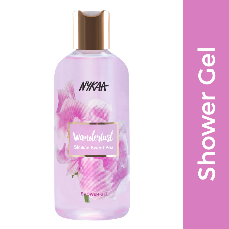 Nykaa Wanderlust Sicilian Sweet Pea Shower Gel 300 ml | Everyday Gentle Cleanser, Pack of 1 Nykaa Wanderlust Sicilian Sweet Pea Shower Gel 300 ml | Everyday Gentle Cleanser, Pack of 1