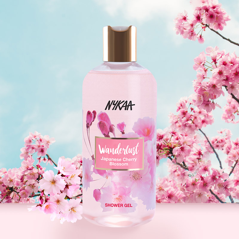 Nykaa Wanderlust Japanese Cherry Blossom Shower Gel 300 ml | Everyday Gentle Cleanser, Pack of 1 Nykaa Wanderlust Japanese Cherry Blossom Shower Gel 300 ml | Everyday Gentle Cleanser, Pack of 1