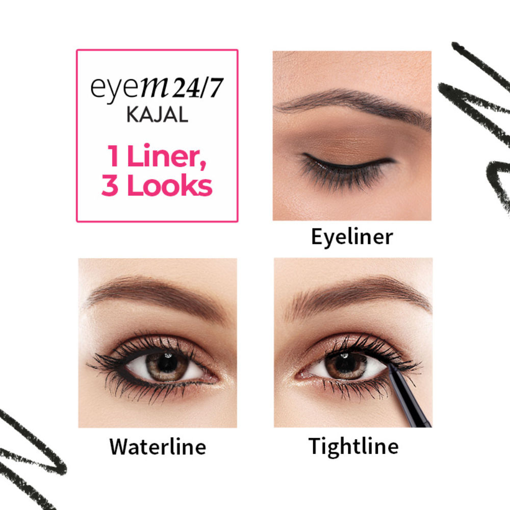 Nykaa Eyem 24/7 Kajal, 0.35 gm, Pack of 1 Nykaa Eyem 24/7 Kajal, 0.35 gm, Pack of 1