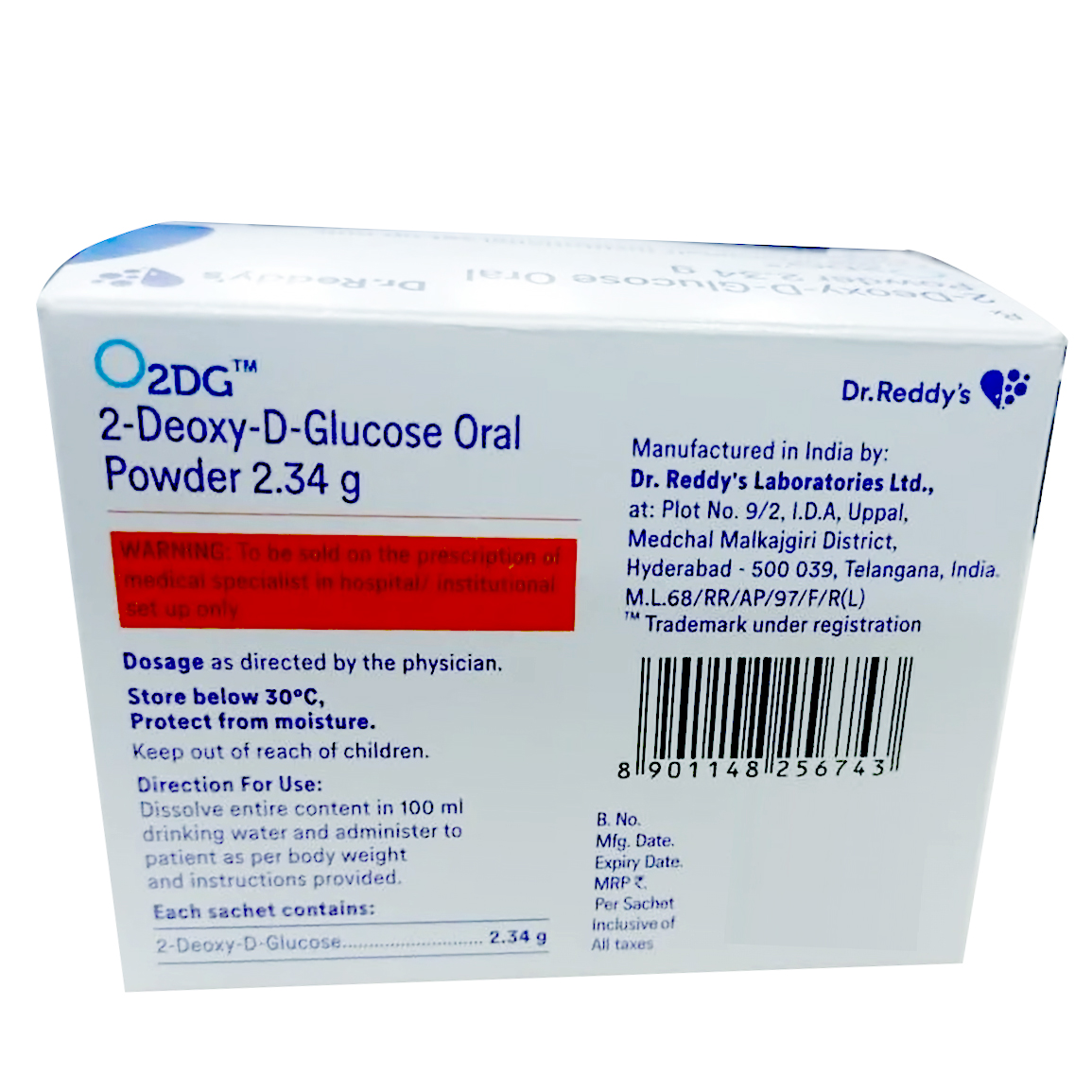 O2DG Sachet 2.34 gm, Pack of 1 SACHET O2DG Sachet 2.34 gm, Pack of 1 SACHET