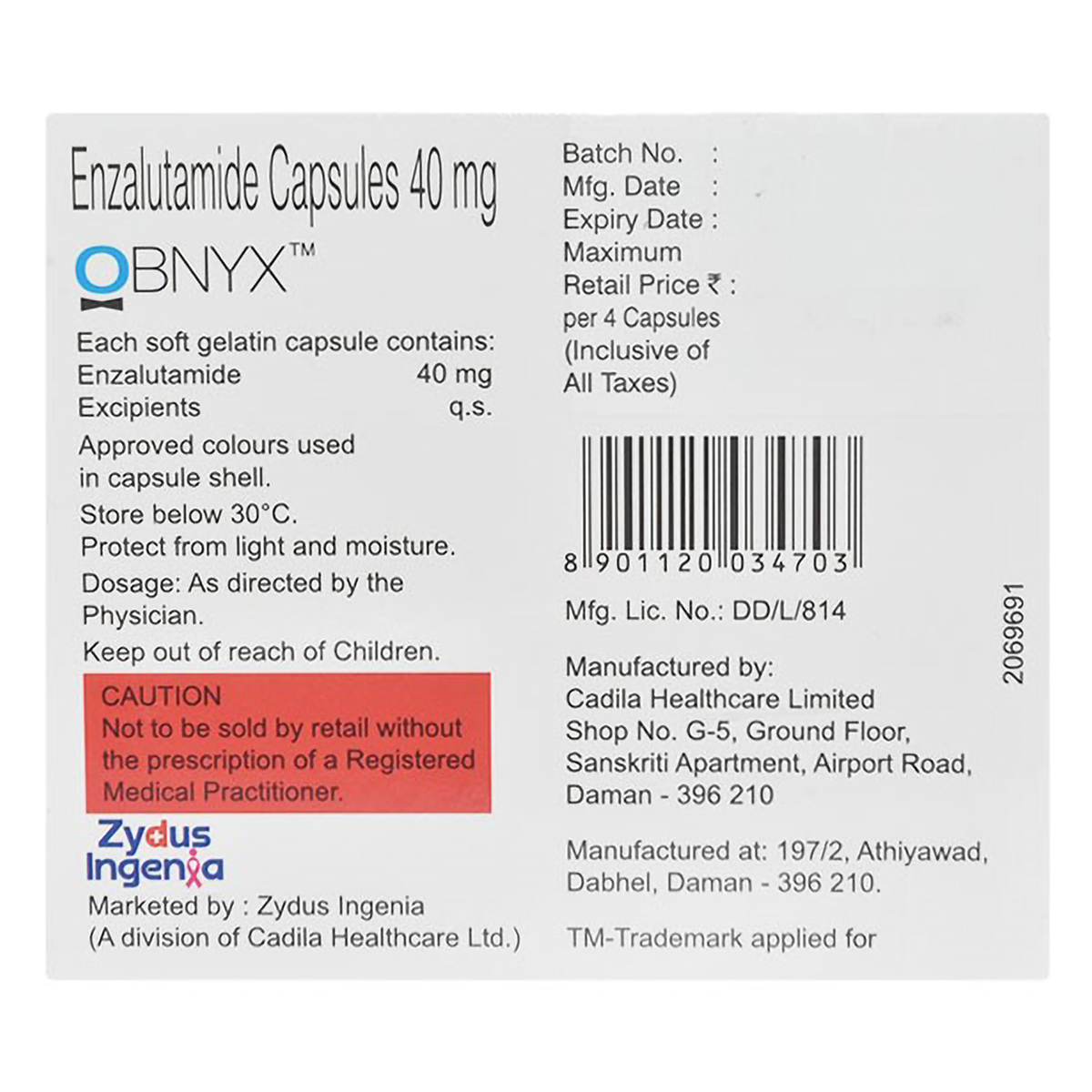 Obnyx Capsule 4's, Pack of 4 CAPSULES Obnyx Capsule 4's, Pack of 4 CAPSULES