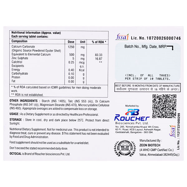 Octocal Tablet 10's, Pack of 10 TabletS Octocal Tablet 10's, Pack of 10 TabletS