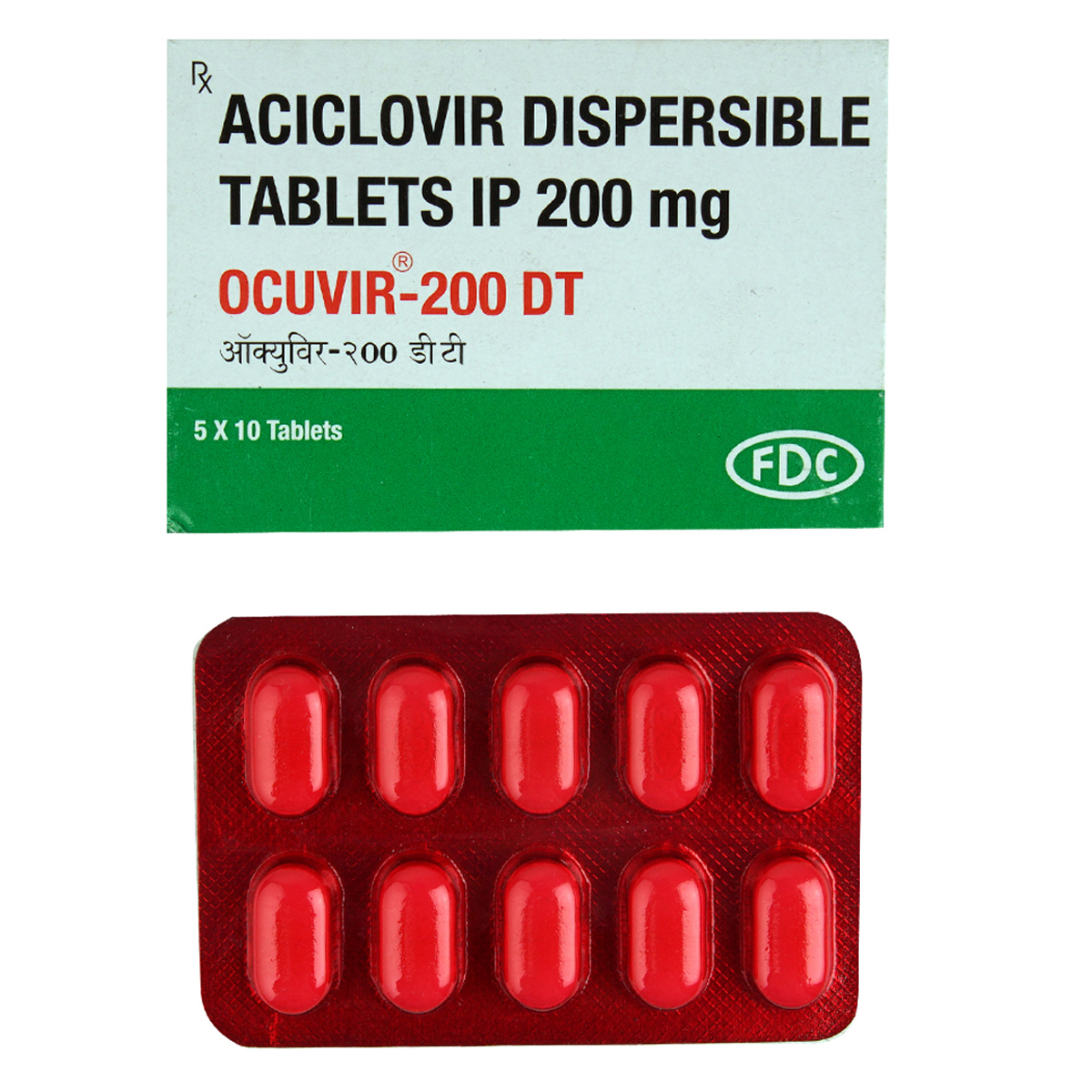 Buy Ocuvir 200 DT Tablet 10's Online