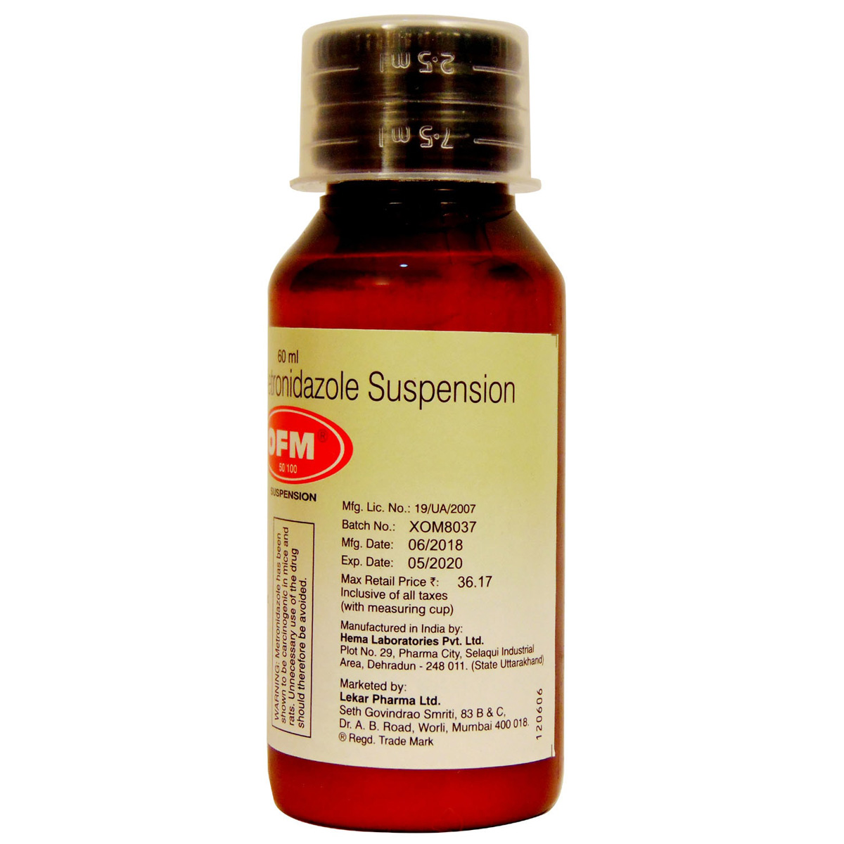 OFM 50 mg/100 mg Suspension 60 ml, Pack of 1 SUSPENSION OFM 50 mg/100 mg Suspension 60 ml, Pack of 1 SUSPENSION