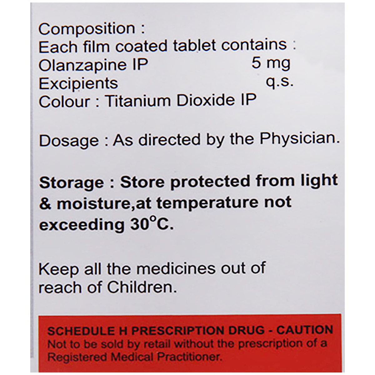 Olanex 5 Tablet 10's, Pack of 10 TABLETS Olanex 5 Tablet 10's, Pack of 10 TABLETS