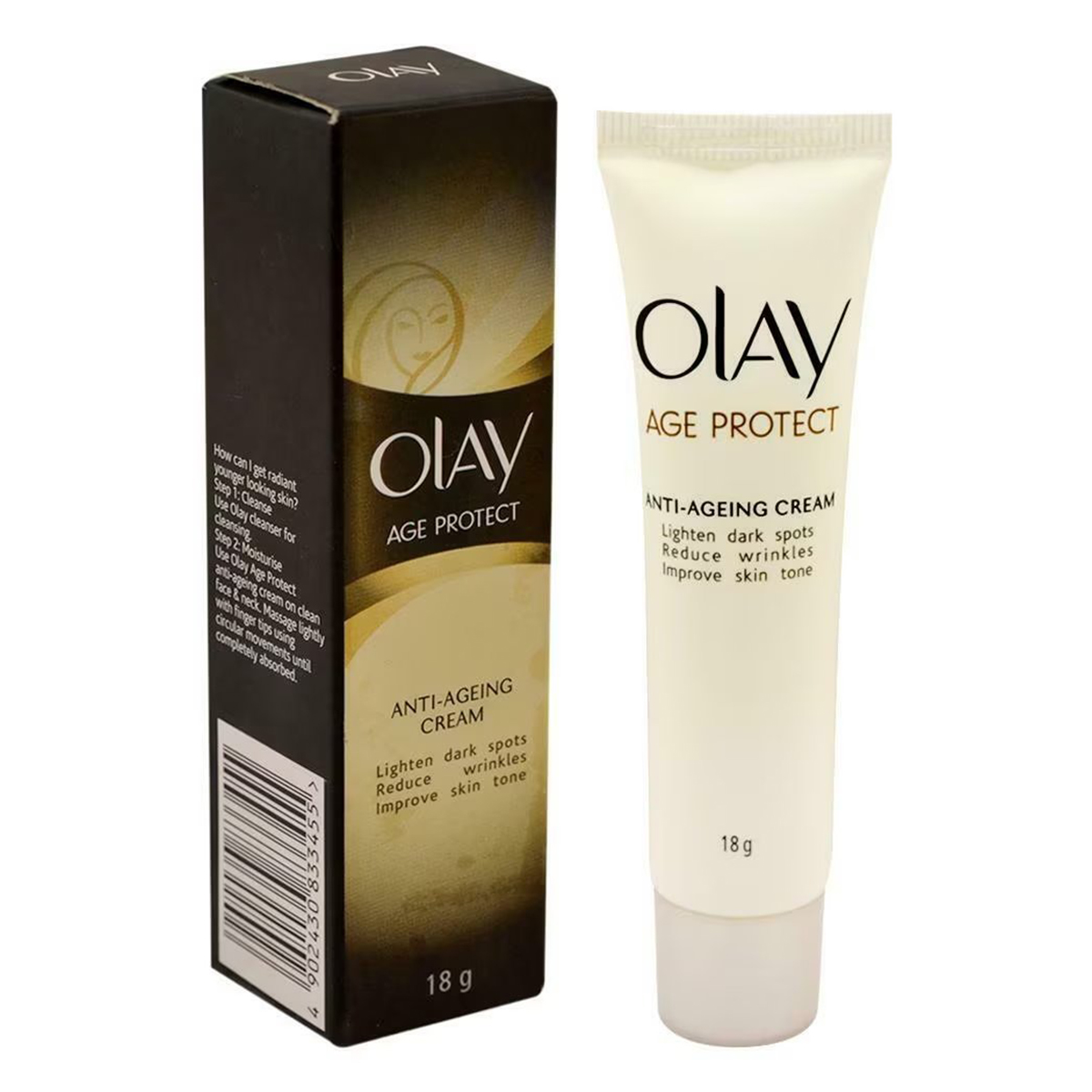 Olay Age Protect Anti Ageing Cream 18 gm | Provides Long Lasting Moisturization | Reduces Wrinkles | Lightens Dark Spots | Enahnce Skin Tone | For Normal/Dry/Combination/ Oily Skin, Pack of 1 Olay Age Protect Anti Ageing Cream 18 gm | Provides Long Lasting Moisturization | Reduces Wrinkles | Lightens Dark Spots | Enahnce Skin Tone | For Normal/Dry/Combination/ Oily Skin, Pack of 1
