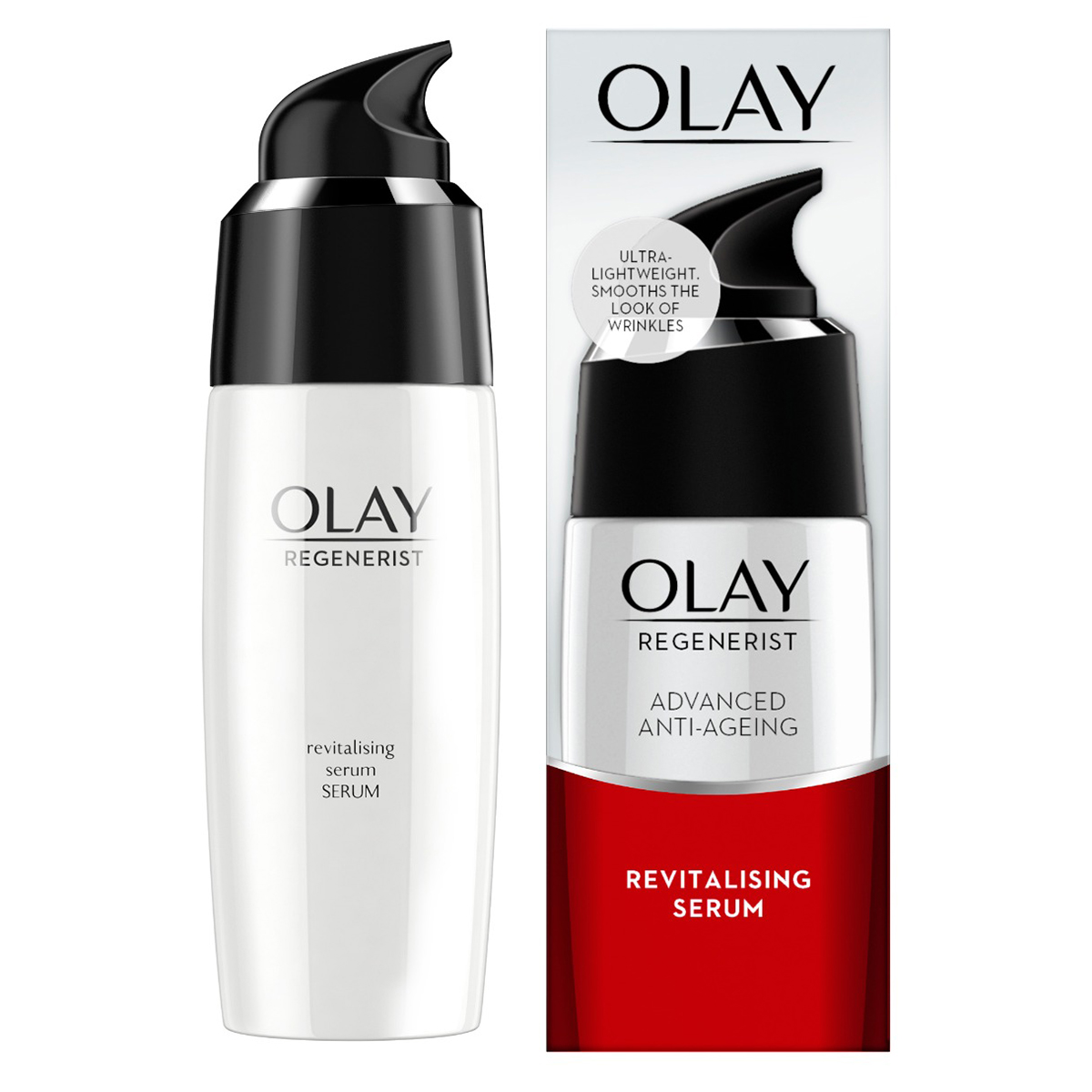 Olay Regenerist Advanced Anti-Ageing Revitalising Serum 50 ml | Niacinamide, Pentapeptides & Olive | Reduces Finelines & Wrinkles | Ultra Light Formula, Pack of 1 Olay Regenerist Advanced Anti-Ageing Revitalising Serum 50 ml | Niacinamide, Pentapeptides & Olive | Reduces Finelines & Wrinkles | Ultra Light Formula, Pack of 1
