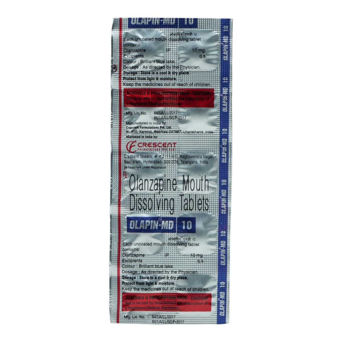 Olapin MD 10 mg Tablet 10's, Pack of 10 TABLETS Olapin MD 10 mg Tablet 10's, Pack of 10 TABLETS