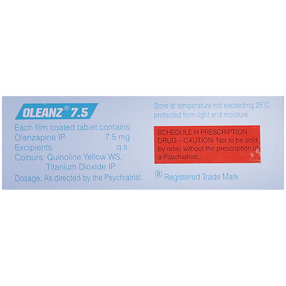 Oleanz 7.5 Tablet 10's, Pack of 10 TABLETS Oleanz 7.5 Tablet 10's, Pack of 10 TABLETS