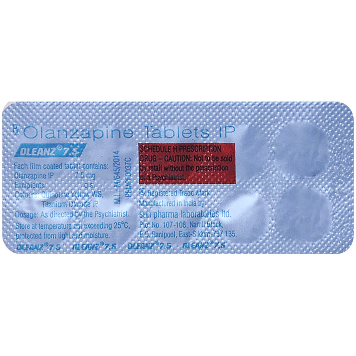 Oleanz 7.5 Tablet 10's, Pack of 10 TABLETS Oleanz 7.5 Tablet 10's, Pack of 10 TABLETS