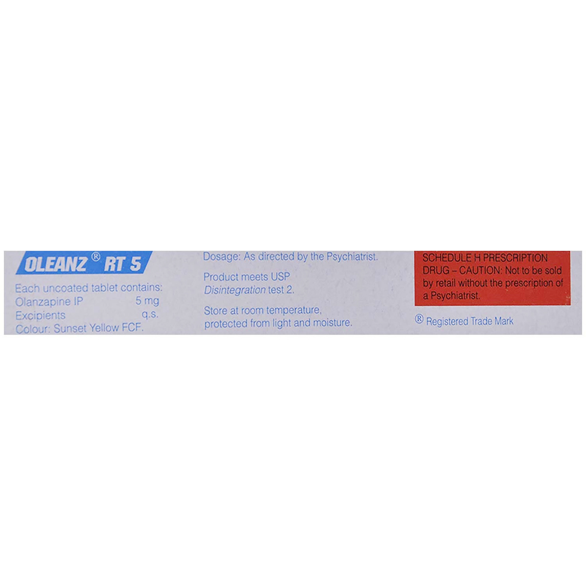 Oleanz RT 5 Tablet 10's, Pack of 10 TABLETS Oleanz RT 5 Tablet 10's, Pack of 10 TABLETS