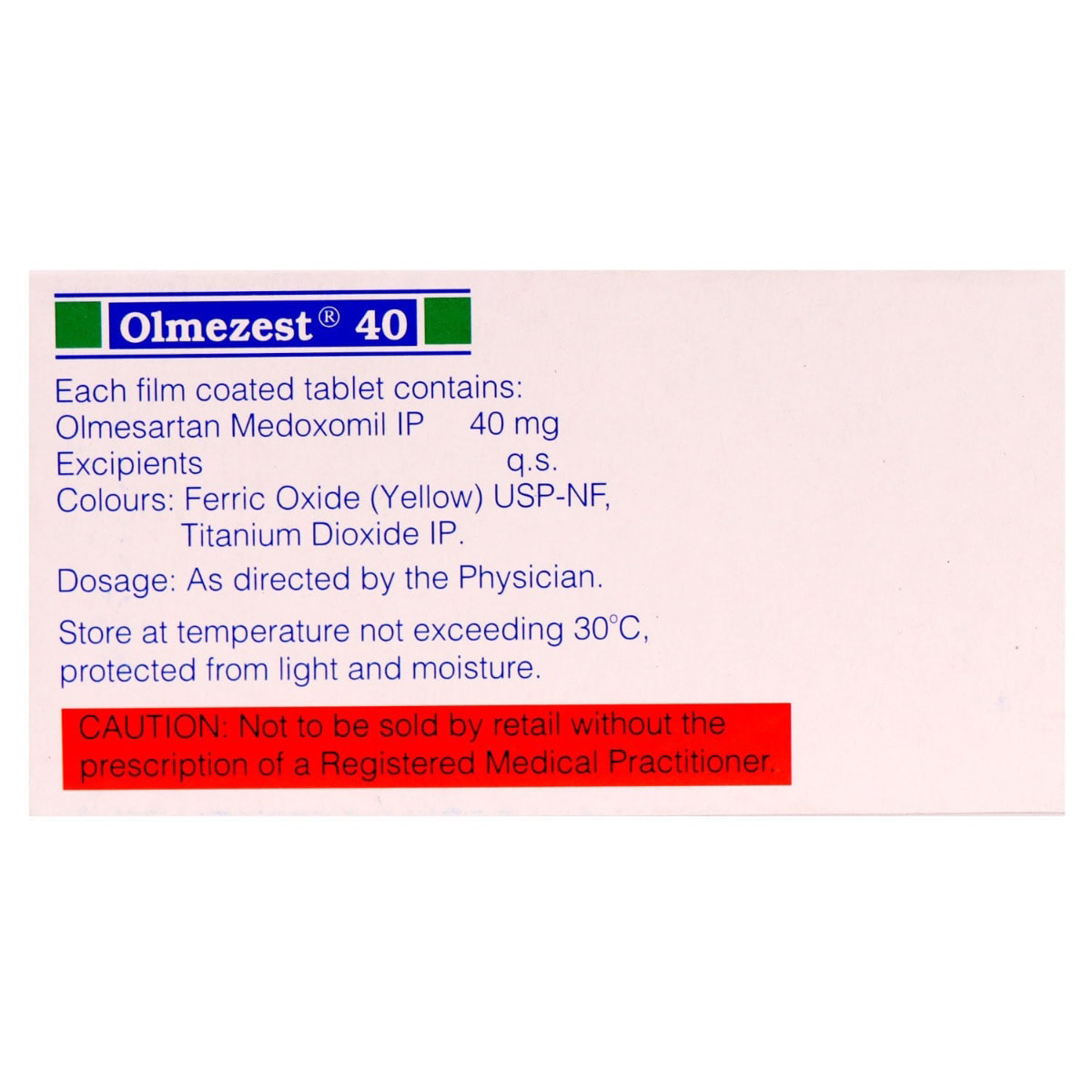 Olmezest 40 Tablet 10's, Pack of 10 TABLETS Olmezest 40 Tablet 10's, Pack of 10 TABLETS