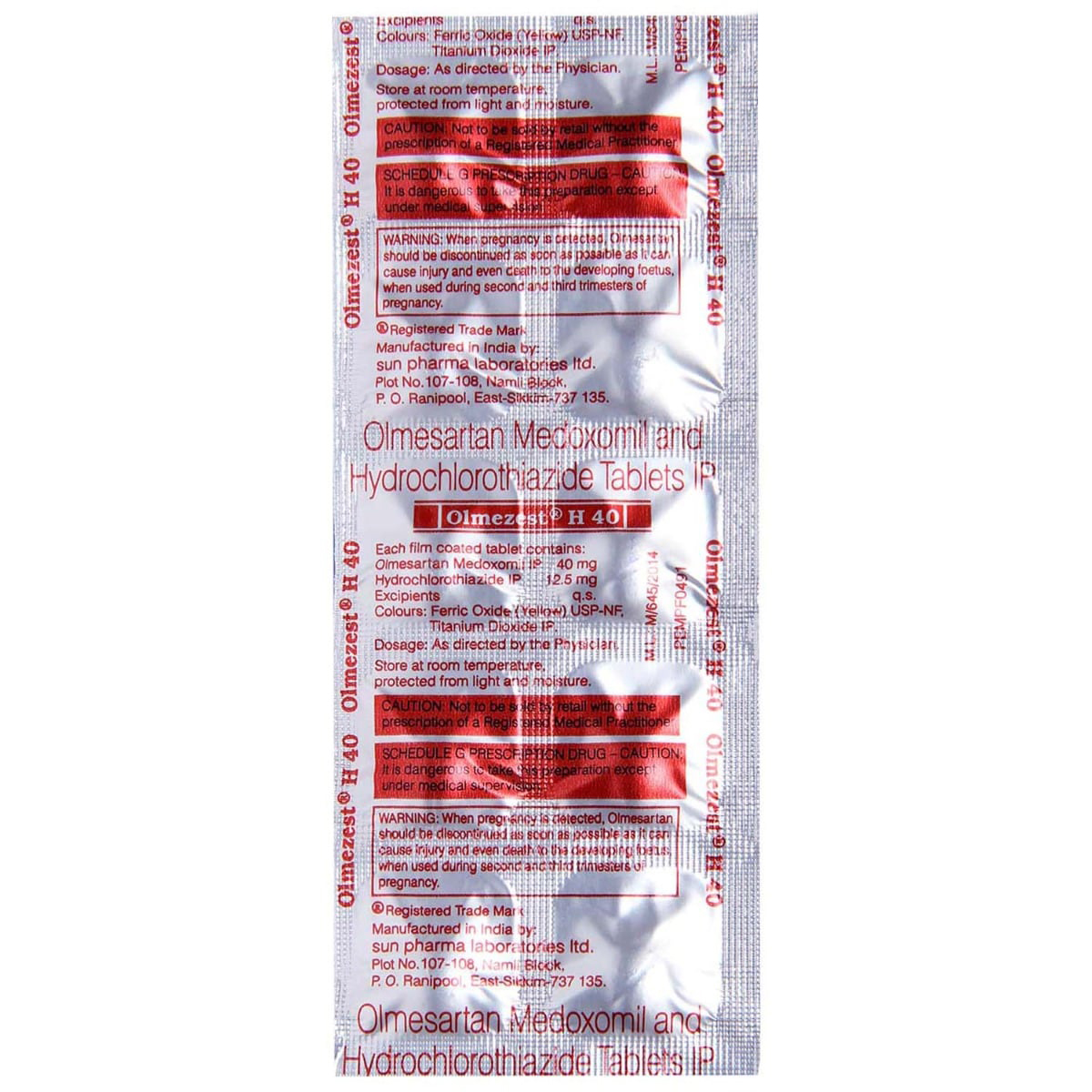 Olmezest H 40 Tablet 10's, Pack of 10 TABLETS Olmezest H 40 Tablet 10's, Pack of 10 TABLETS