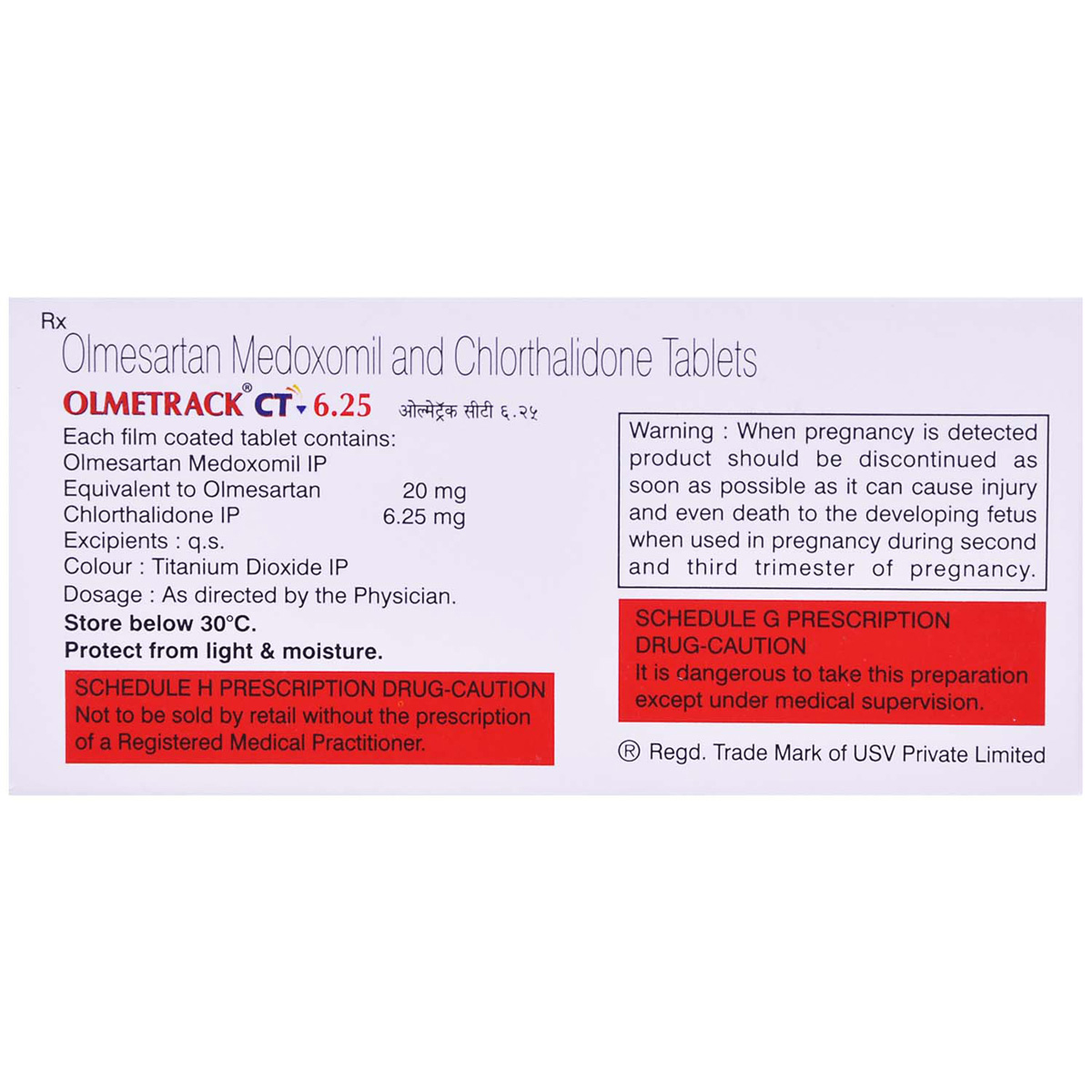Olmetrack CT 6.25 Tablet 10's, Pack of 10 TABLETS Olmetrack CT 6.25 Tablet 10's, Pack of 10 TABLETS