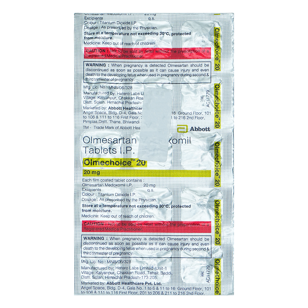 Olmechoice 20 Tablet 15's, Pack of 15 TabletS Olmechoice 20 Tablet 15's, Pack of 15 TabletS