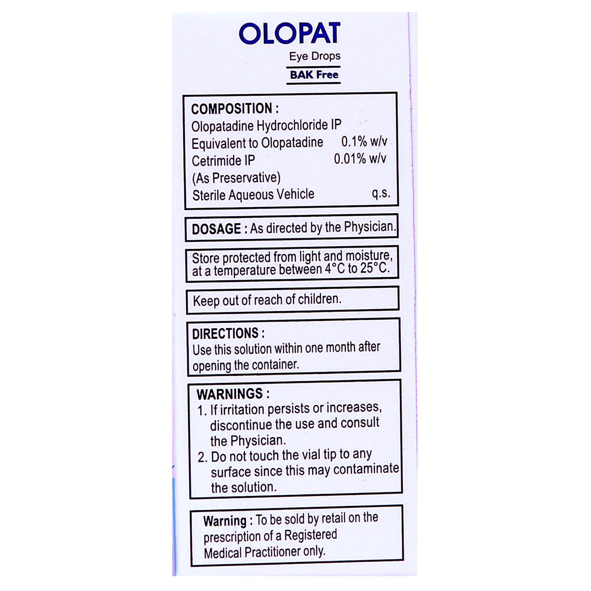 Olopat Eye Drops 5 ml, Pack of 1 EYE DROPS Olopat Eye Drops 5 ml, Pack of 1 EYE DROPS