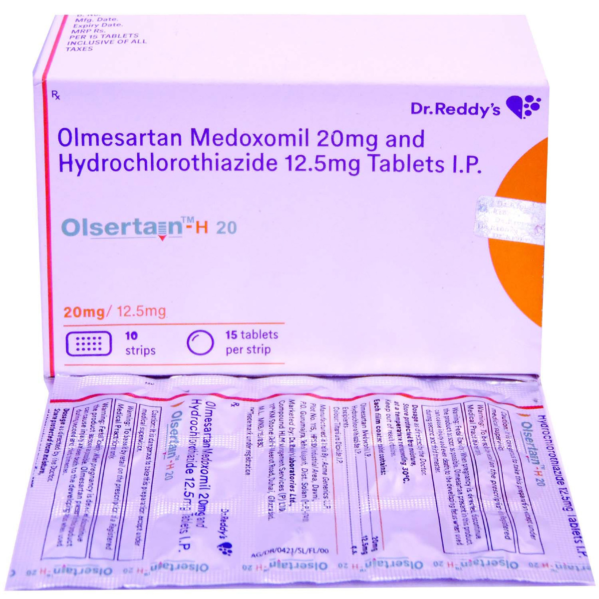 Olsertain-H 20 Tablet 15's, Pack of 15 TABLETS Olsertain-H 20 Tablet 15's, Pack of 15 TABLETS