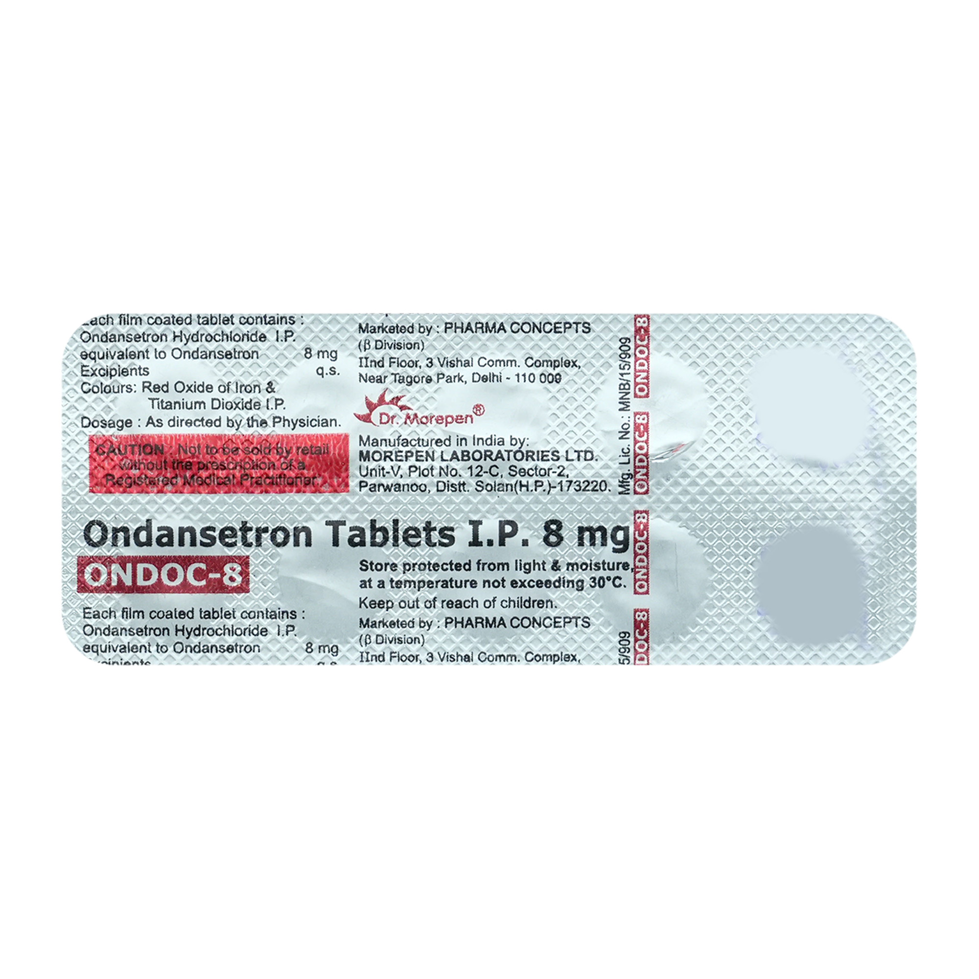 Ondoc 8 mg Tablet 10's, Pack of 10 TabletS Ondoc 8 mg Tablet 10's, Pack of 10 TabletS