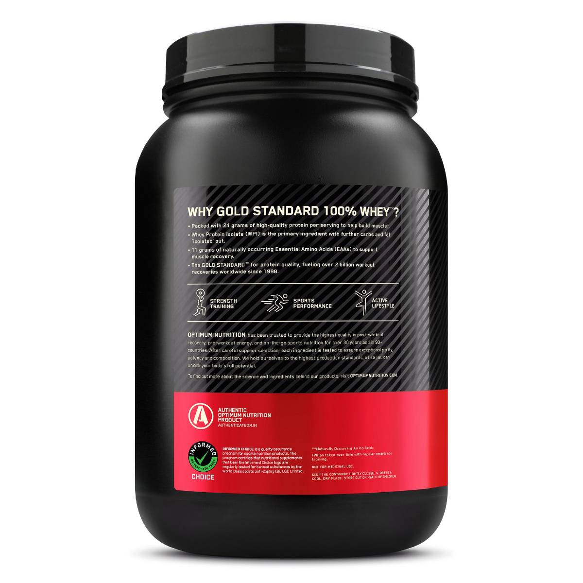 Optimum Nutrition (ON) Gold Standard 100% Whey Protein Cookies & Cream Flavour Powder, 907 gm, Pack of 1 Optimum Nutrition (ON) Gold Standard 100% Whey Protein Cookies & Cream Flavour Powder, 907 gm, Pack of 1