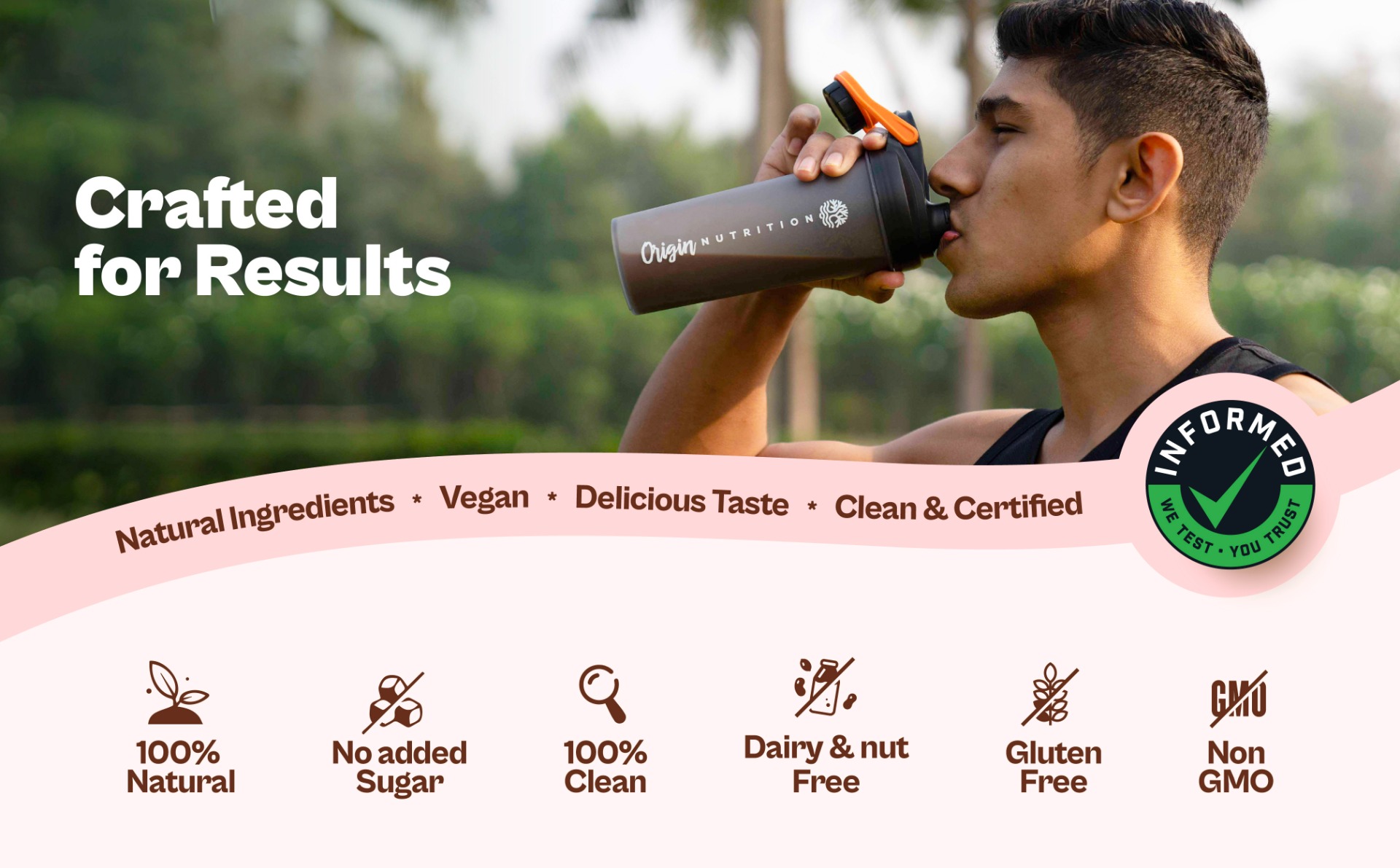 Origin Nutrition 100% Natural Vegan Protein Four Delicious Flavour Powder, 155.4 gm, Pack of 1 Origin Nutrition 100% Natural Vegan Protein Four Delicious Flavour Powder, 155.4 gm, Pack of 1