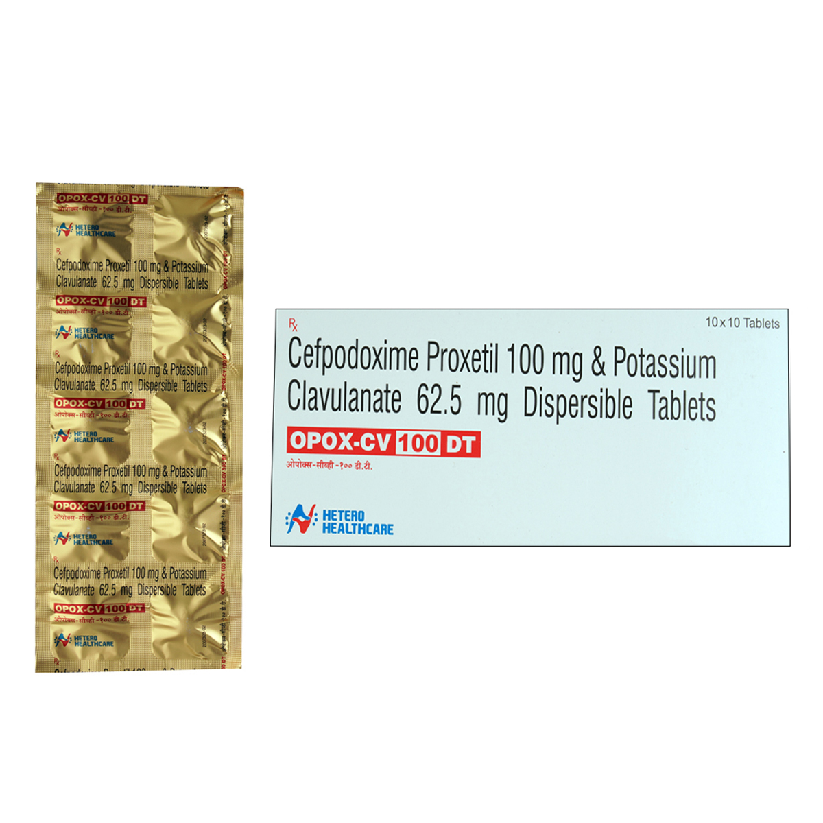 Opox CV 100 DT Tablet 10's, Pack of 10 TABLETS Opox CV 100 DT Tablet 10's, Pack of 10 TABLETS