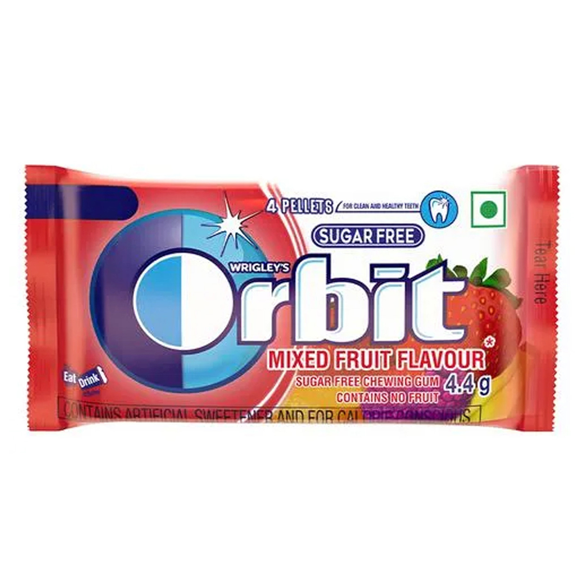 Wrigley's Orbit Mixed Fruit Sugar Free Chewing Gum, 4.4 gm, Pack of 1 Wrigley's Orbit Mixed Fruit Sugar Free Chewing Gum, 4.4 gm, Pack of 1