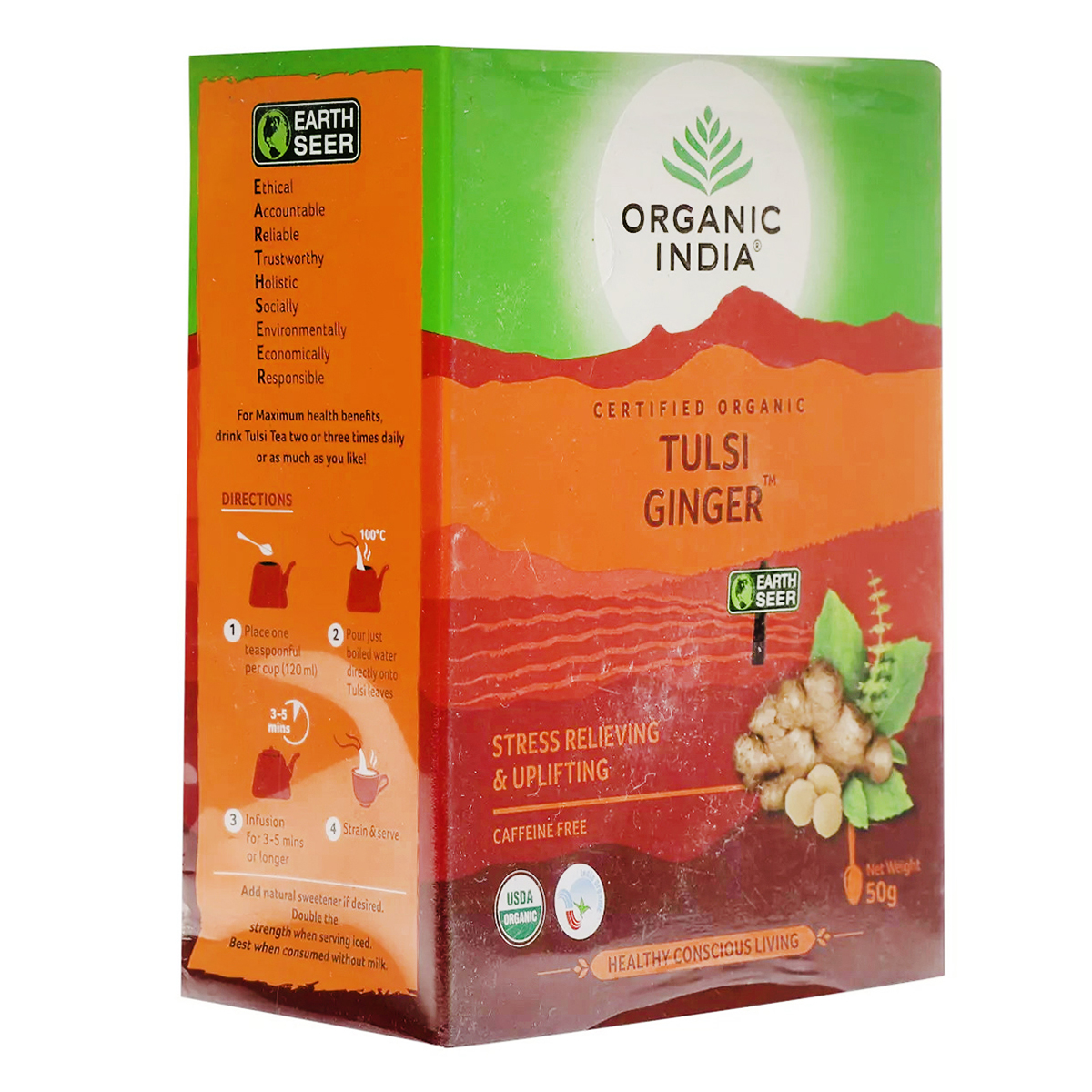 Organic India Tulsi Ginger Powder, 50 gm, Pack of 1 Organic India Tulsi Ginger Powder, 50 gm, Pack of 1