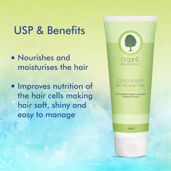 Organic Harvest Normal Hair Conditioner, 200 ml, Pack of 1 Organic Harvest Normal Hair Conditioner, 200 ml, Pack of 1