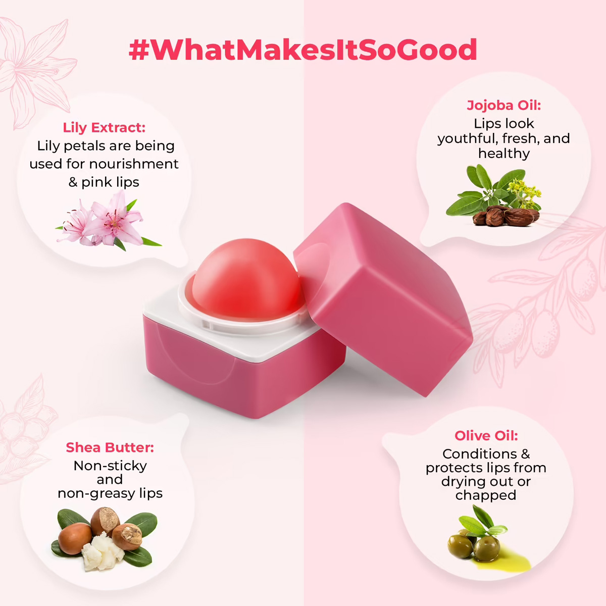 Organic Harvest Pink Tinted Lip Balm 10 gm | Formulated With 100% Organic Lily | Hydrates & Nourishes Dry, Chapped Lips | 100% Certified Organic | For Dry Lips, Pack of 1 Organic Harvest Pink Tinted Lip Balm 10 gm | Formulated With 100% Organic Lily | Hydrates & Nourishes Dry, Chapped Lips | 100% Certified Organic | For Dry Lips, Pack of 1