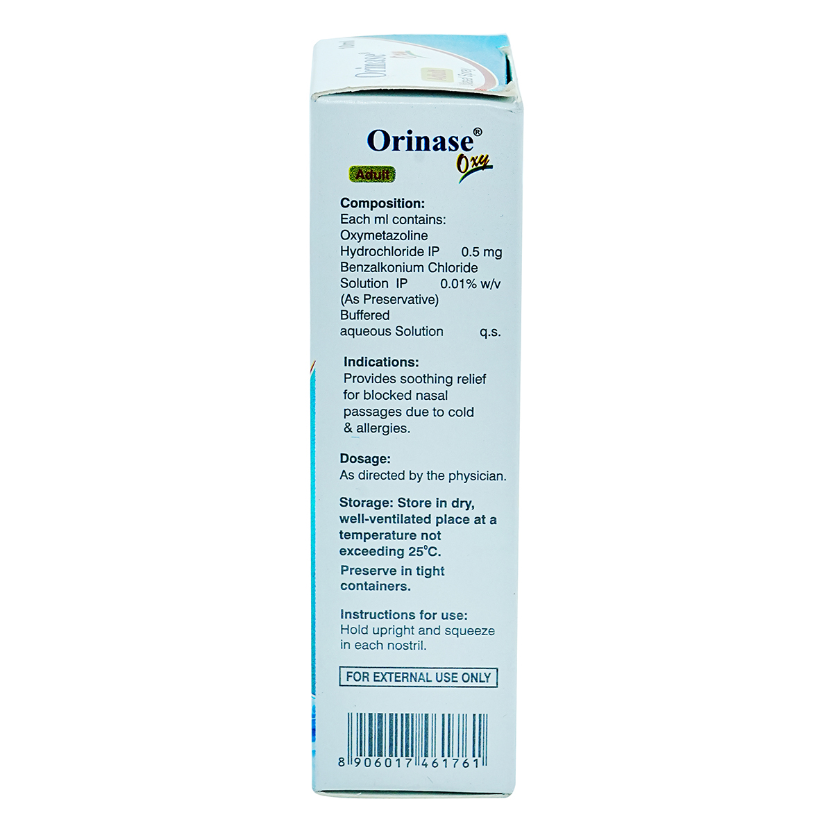 Orinase Oxy Adult Nasal Spray 10 ml, Pack of 1 Nasal Spray Orinase Oxy Adult Nasal Spray 10 ml, Pack of 1 Nasal Spray