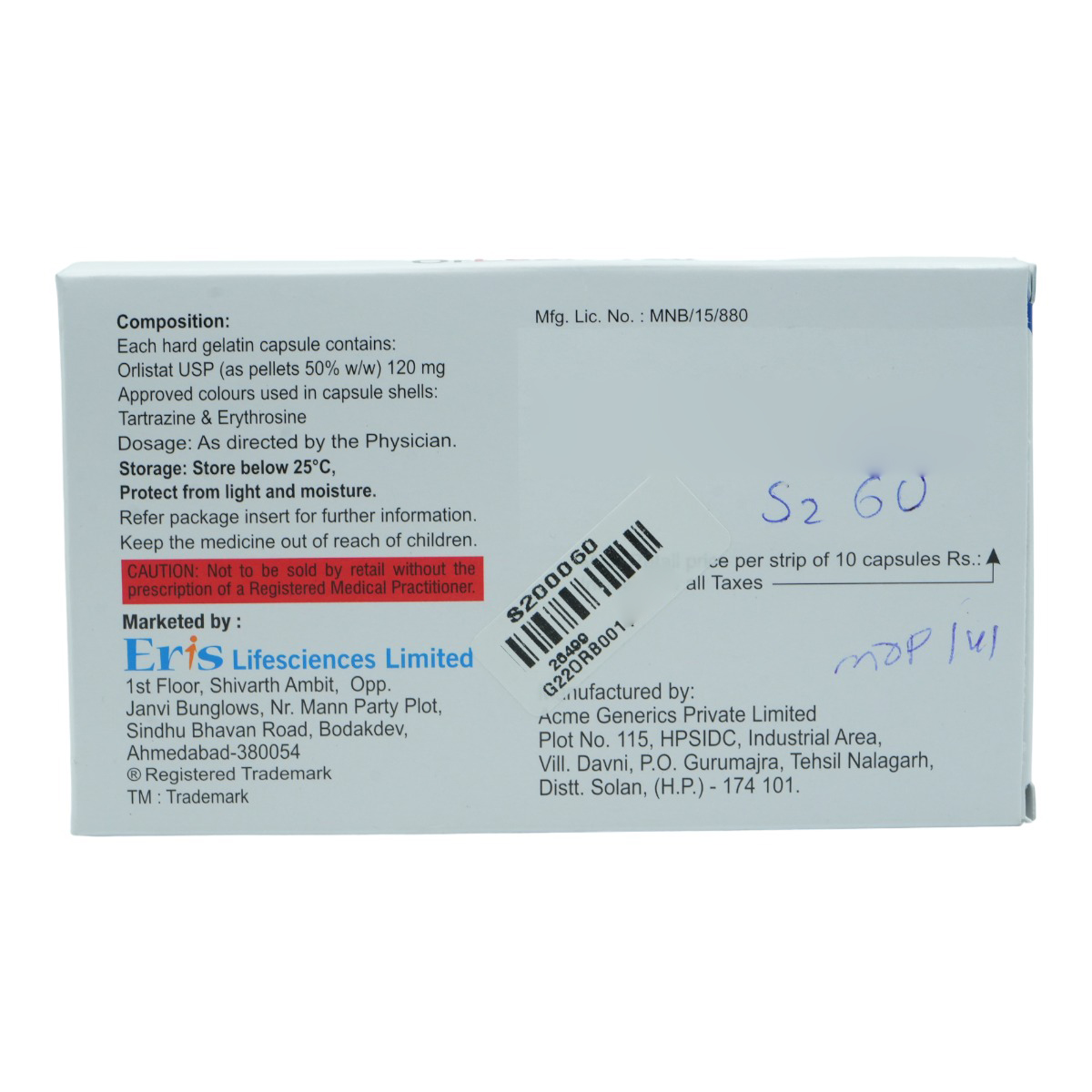 Orlean 120 Capsule 10's, Pack of 10 CAPSULES Orlean 120 Capsule 10's, Pack of 10 CAPSULES