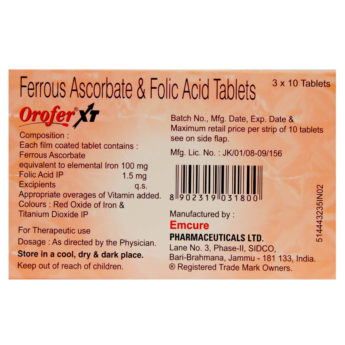 Orofer XT Tablet 10's, Pack of 10 TABLETS Orofer XT Tablet 10's, Pack of 10 TABLETS