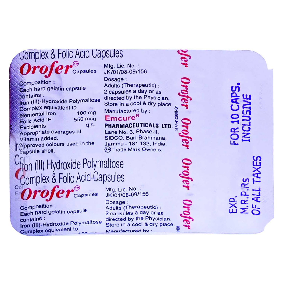 Orofer Capsule 10's, Pack of 10 CAPSULES Orofer Capsule 10's, Pack of 10 CAPSULES